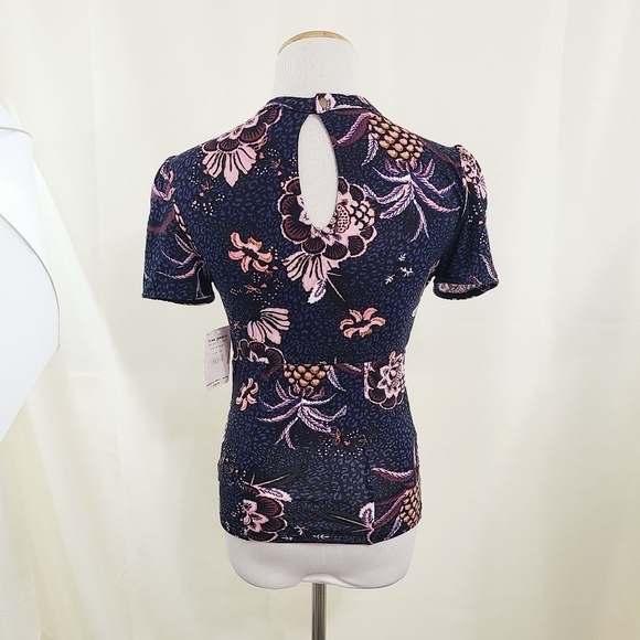 Free People Hear Me Roar tee black combo size XS NEW - Picture 3 of 8